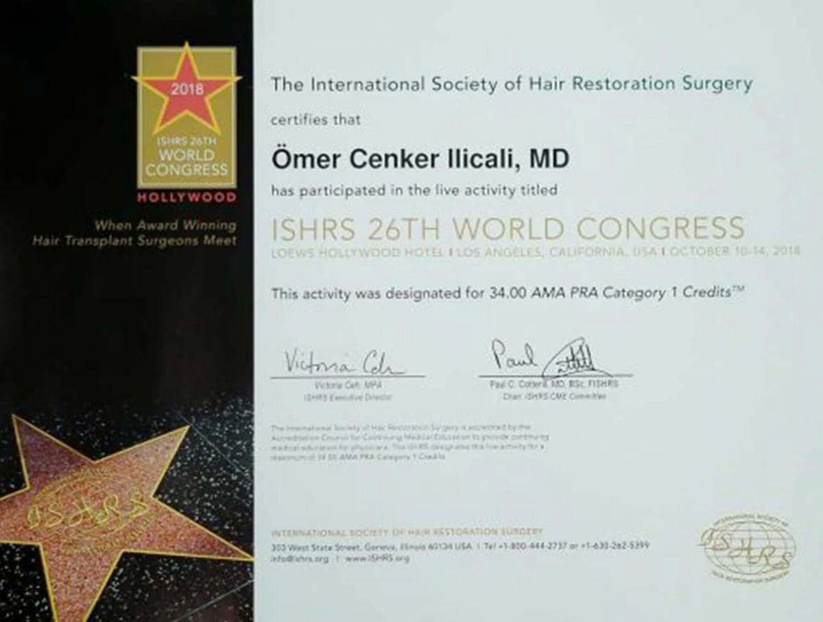 ISHRS Zaragoza 2018 Ömer Cenker Ilıcalı